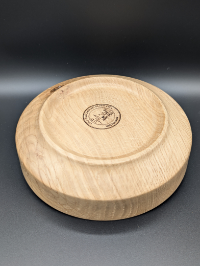 Flache Eichenschale - Ø ca. 19,5 cm, Höhe ca. 4,5 cm