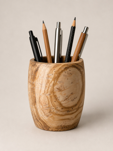 Utensilio aus wild gemasertem Olivenholz