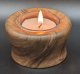Teelichthalter aus Walnussbaum, Ø ca. 6 cm, Höhe ca. 5 cm