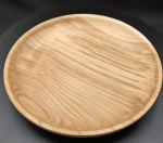 Handgedrechselter flacher Holzteller aus Eiche – Unikat aus Handarbeit