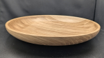 Handgedrechselter flacher Holzteller aus Eiche – Unikat aus Handarbeit